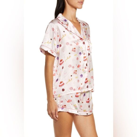 Morgan Lane Katelyn Fiona Shortcake Silk Pajama Set NWT - Picture 5 of 6